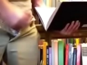 jerking off in a public Library part 1